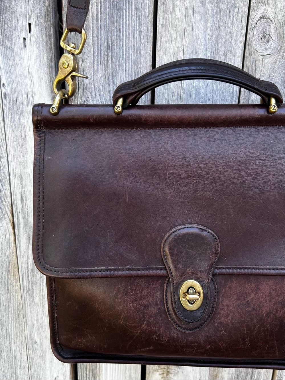 Coach Vintage Willis Bag 9927 Leather Mahogany Brown - Picture 4 of 16